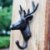 European and American Retro Cast Iron Hook Hat-and-Coat Hook Antlers Deer Head Single Hook Wall Hanging Decoration Mural Wall Decoration Hook