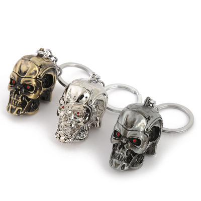 End R Skull Keychain Alloy Pendant Metal Car Pendant Factory Wholesale