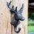 European and American Retro Cast Iron Hook Hat-and-Coat Hook Antlers Deer Head Single Hook Wall Hanging Decoration Mural Wall Decoration Hook