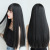 Wig Head Cover Female Summer Long Hair Air Bangs Black Long Straight Natural Full-Head Wig Style Wig Sheath