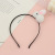 Factory Wholesale Fine Hair Fixer Cute Plush Rabbit Headband Solid Color Children's Headband Fur Ball Bunny Headband Hair Band