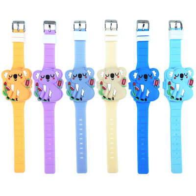 Factory Customized Adorable Koala Flip Watch Children's LED Cartoon Electronic Watch Touch Screen Student Silicone Watch
