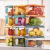 Kitchen Storage Box with Lid Transparent Stackable Fruits and Vegetables Organizing Box Desktop Sundries Storage