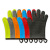 Cotton Silicone Thermal Insulation Gloves Baking Tool Microwave Oven Five Finger Gloves