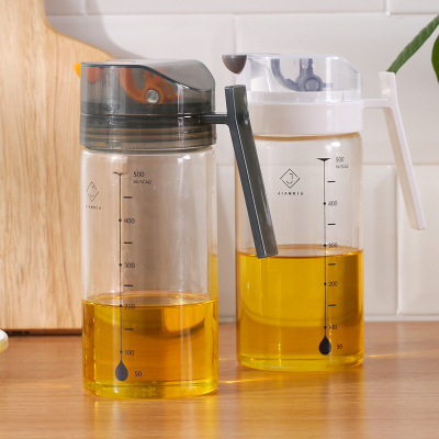 German Oiler Kitchen Glass Household Oil Bottle Leak-Proof European Soy Sauce Set Oil Pots Vinegar Seasoning Oil Bottle