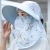 Sun Protection Hat Women's Summer Mask Sun Hat Sun Hat Wide Brim All-Match Summer Hat UV Tea Picking Cycling Cherry Blossom