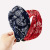 2021 New Retro Cashew Nuts Crossed Headband Korean Style Wide-Brimmed Twist Cloth Hairpin Simple Ladies Hair Band