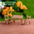 Gardening Square Table and Chair Moss Micro Landscape Ornaments Landscaping Furnishings Ornaments Resin Crafts Small Ornaments