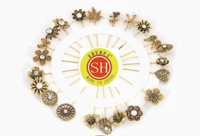 SH Factory Direct Sale Alloy Thumbtack Disc Hijab Pin Brooch Pin Magnet Pin Hair