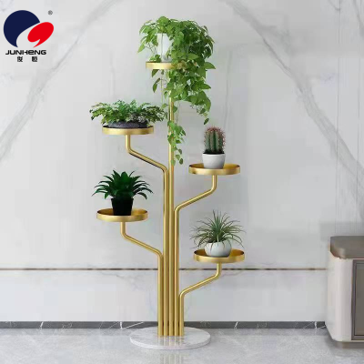 Flower Stand Balcony Indoor Floor-Standing Succulent Storage Jardiniere Multi-Layer Iron Simple Living Room Green Dill Plant Shelf