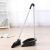 Black Plastic Pole Broom Dustpan Set with Shovel Sweep Broom Set Practical Wholesale