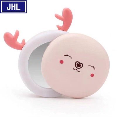 Mini Cartoon Cosmetic Mirror Hand Warmer USB Charging Explosion-Proof Light Portable Electric Heater Student Winter Gift.