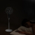 Akkostar 18inch Rechargeable Emergency Electric Fan with LED Small Night Lamp Movable Floor Fan