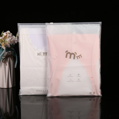 Eva Frosted Clothing Zipper Bag Underwear Packaging Bag PE High Transparent Zipper Bag Clothes Packaging Bag Can Be Printed Logo