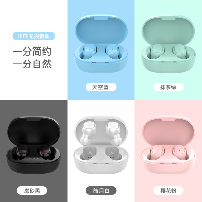 A6s Pro Color Macaron A6s Pro Smart Digital Display Mini Sports in-Ear Binaural Audio Bluetooth 5.0