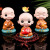 Childhood Monk Creative Shaking Head Car Decoration Little Monk Samanera Resin Crafts with Base Car Decoration