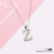 Cross-Border Full Diamond English Letter Necklace All Kinds of Silver English Necklace Female DIY Pendant Diamond Inlaid Clavicle Chain