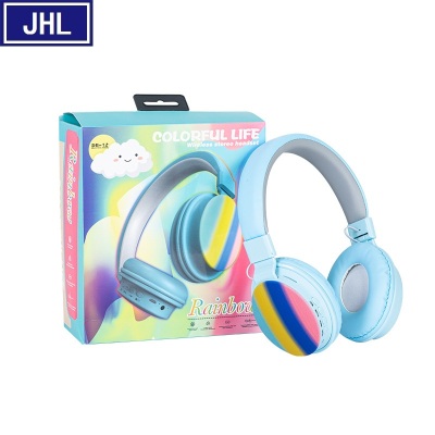 Skittles Headset Wireless Bluetooth 5.0 Headset Microphone Noise Reduction Card-Inserting FM Headset.