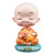 Childhood Monk Creative Shaking Head Car Decoration Little Monk Samanera Resin Crafts with Base Car Decoration