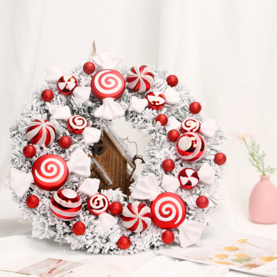 Christmas Decorations Artificial Wreath Door Hanging Props Christmas Tree Accessories Christmas Wreath Wholesale