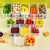 Handle Pp Plastic Refrigerator Crisper Clear with Cover Square Drawer Storage Box Frozen Food Storage Box