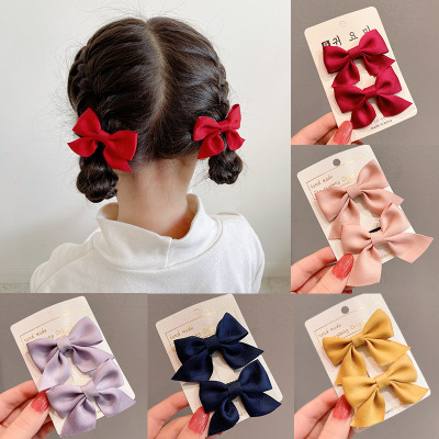 Korean Bow Barrettes Side Clip Hairpin Girl's Hair Accessories Girls Ornament Baby Accessories