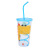 Cute Dinosaur Pattern PS Spring Cup with Straw Home Daily Party Carnival Drink Milky Tea Cup Coffee Cup