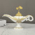 Fashion Nordic Style Magic Lamp Modeling Resin Craft Hollow Gold Relief Exquisite Home Hotel Decoration Aromatherapy Furnace