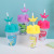 Cartoon Dinosaur Pattern Transparent Pp Home Daily Drink Drinking Water Cup with Straw 400ml/600ml Water Cup Direct Supply