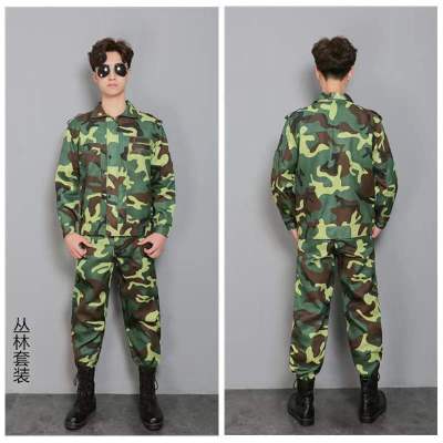 Labor Overalls Summer Student Military Training Clothes Camouflage Suit Men's and Women's Auto Repair Overalls Pants Training Suit