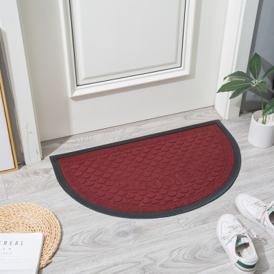 Meige Carpet Mat Doormat and Foot Mat Spot Semi-Circular Household Door Mat Printed Rubber Dust-Proof Anti-Fouling Floor Mat