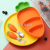 Children's Silicone Plate Carrot 304 Stainless Steel Fork Spoon Baby Tableware Suit Baby Compartment Solid Food Bowl