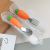 Children's Silicone Plate Carrot 304 Stainless Steel Fork Spoon Baby Tableware Baby Food Supplement Tableware