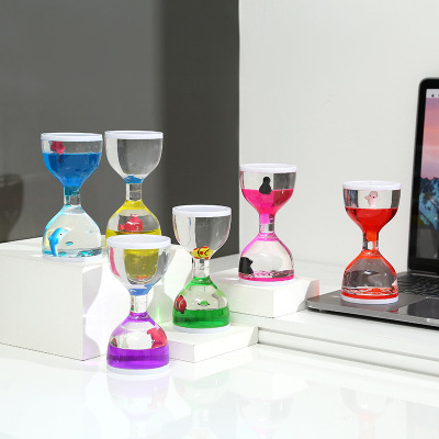 New Decompression Crafts Oil Drops Creative Home Liquid Hourglass Decorative Ornaments Desktop Gifts Wholesale