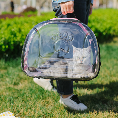 Fashion New Transparent Cat Bag Breathable Portable Shoulder Crossbody Multi-Purpose Pet Bag Dog Backpack for Going out Wholesale