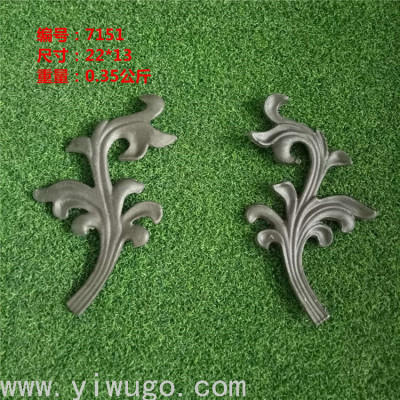 Cast Iron Iron Parts Wrought Iron Gate Stairs Flower Pieces Cast Iron Forged Leaves