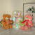 Customized Creative Colorful Luminous Led Bear Doll Luminous Two-Color Ribbon Bear Color Matching Two-Tone Plush Toy Wholesale