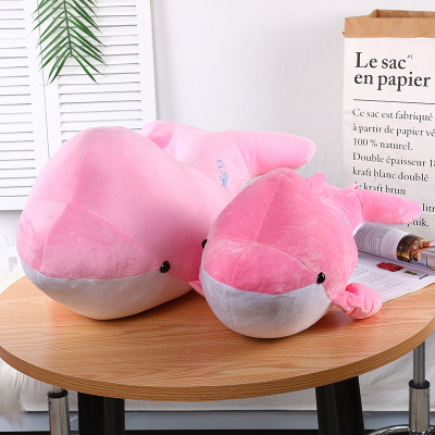 Cute Pink Short Plush Dolphin Toy Soft Fluffy Stuffed Thick Plush Doll Factory Direct Supply Wholesale