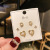 925 Silver Needle Korean Style Heart Pearl Stud Earrings Personalized Ladylike Style Inlaid Zircon Internet Celebrity Minimalist Fairy Earrings Three-Piece Set