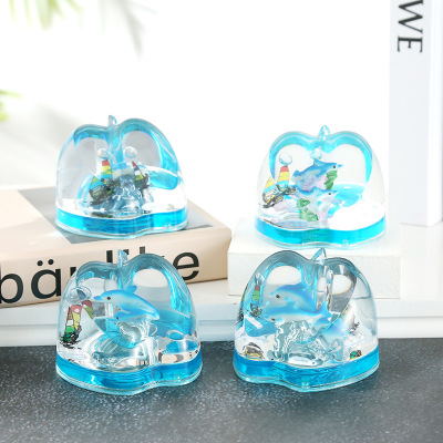 Crystal Pen Holder Dolphin Penholder Home Wedding Decoration Oil Children Learning Table Decorations Teacher's Day Gift