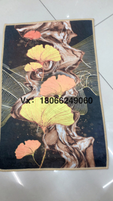 [Yixing Carpet] Factory Direct Sales New Gold Diamand Circle Printed Carpet Floor Mat Doormat and Foot Mat New