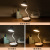 Creative Animal Cartoon Led Rechargeable Table Lamp Cat's Paw Design Dual-Mode Electrodeless Dimming Eye Protection Reading Folding Table Lamp