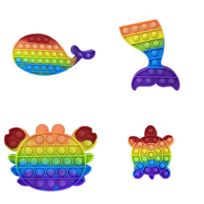 Rainbow Macaron Whale Mermaid Crab Turtle Underwater Animal Deratization Pioneer Children Interactive Educational Toys