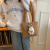 Japanese Ins Cute Bunny Furry Shoulder Bag 2021 Winter New Personality Hand-Carrying Cartoon Fur Bag