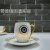 European-Style Ceramic Six-Cup Six-Saucer Coffee Cup Set Turkey Foreign Trade Export Finger Cup Fruit Tea Cup Moonlight Cup