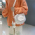 Korean Lovely Bag 2021 New Bear Canvas Bag Messenger Bag Japanese Girl Student Lamb Wool Shoulder Bag