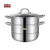 304 Stainless Steel Steamer Household Large Capacity Double-Layer Pot for Steaming Fish Thickened Two-Layer Induction Cooker Universal Gift Pot