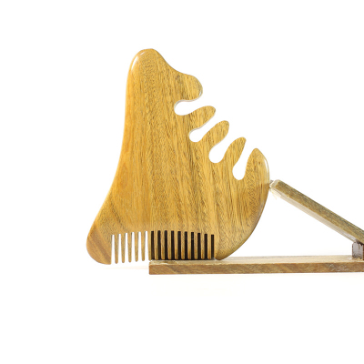 SOURCE Direct Sales Natural Log Green Sandalwood Comb Wooden Comb Zi Xiang Wooden Comb Scrapping Plate Massage Comb