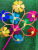 New Nine Sequined Flowers Little Windmill Children's Hand-Held Pinwheel Scenic Spot Retail Toys