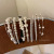 French Ins Vintage Bow White Pearl Headband Outing Sweet Elegance Hair Pressing Hairpin Female Hair Accessories Headdress